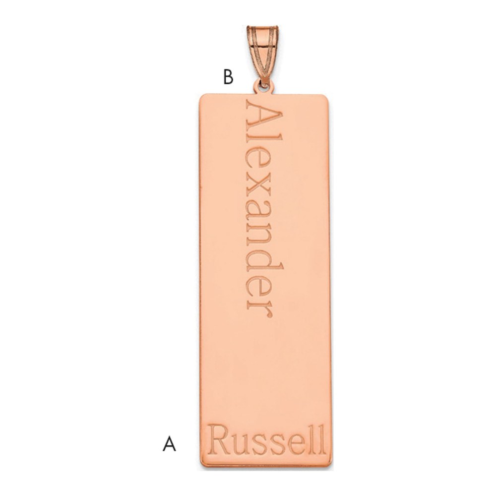 14K Rose Gold 1 Name Family Pendant