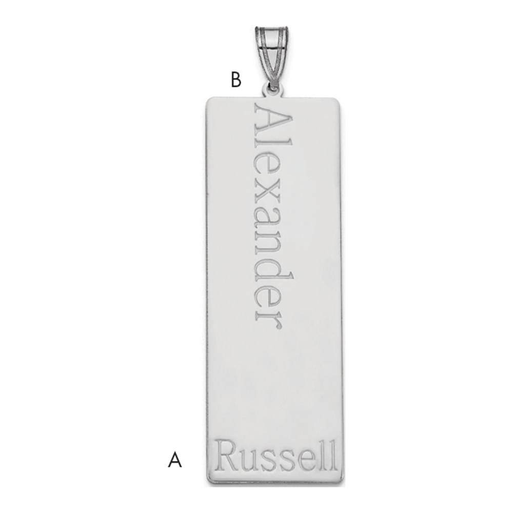 Sterling Silver/rhodium-Plated 1 Name Family Pendant