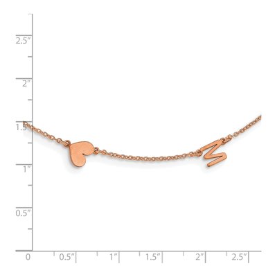 14K Rose Gold Personalized 2-Initial Necklace – view 2