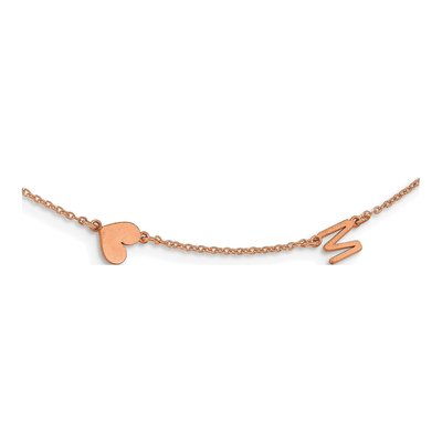 14K Rose Gold Personalized 2-Initial Necklace