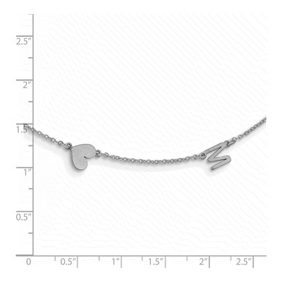 14K White Gold Personalized 2-Initial Necklace – view 2