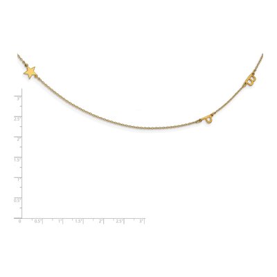 Gold-Plated Sterling Silver Personalized 3-Initial Necklace – view 2