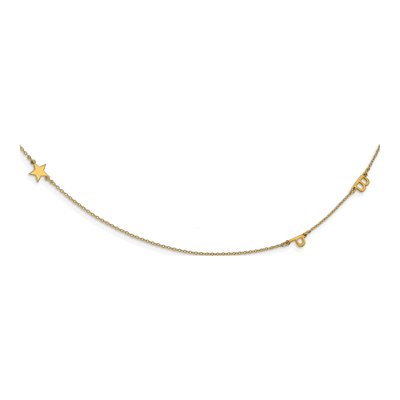 14K Yellow Gold 3-Initial Necklace