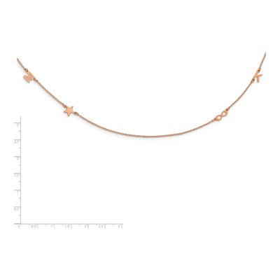 Rose Gold-Plated Sterling Silver Personalized 4-Initial Pendant – view 2