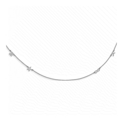 Sterling Silver Personalized 4-Initial Necklace