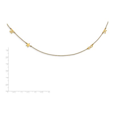 14K Yellow Gold Personalized 4-Initial Necklace – view 2