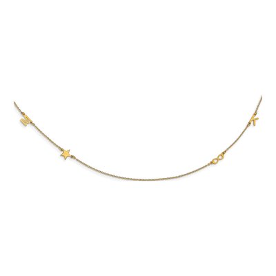 14K Yellow Gold Personalized 4-Initial Necklace