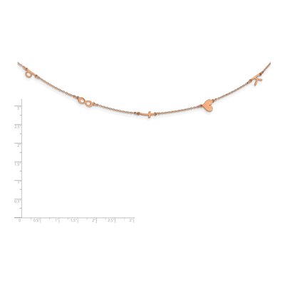 14K Rose Gold 5-Initial Necklace – view 2