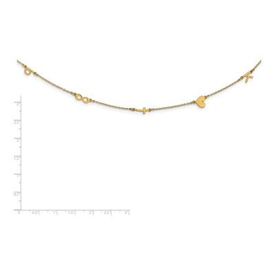 14K Yellow Gold Personalized 5-Initial Necklace – view 2