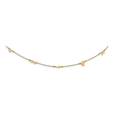 14K Yellow Gold Personalized 5-Initial Necklace