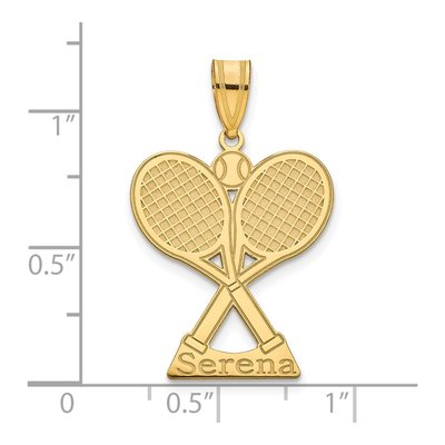 Gold-Plated Sterling Silver Personalized Tennis Pendant – view 3