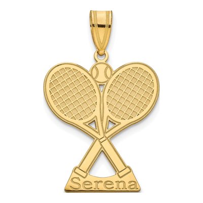 Gold-Plated Sterling Silver Personalized Tennis Pendant