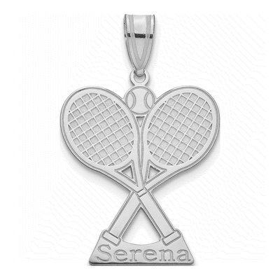 Sterling Silver Personalized Tennis Pendant