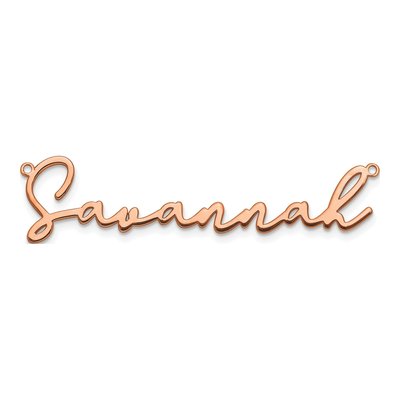 14K Rose Gold Personalized Name Plate Pendant – view 3