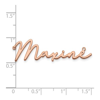 14K Rose Gold Personalized Name Plate Pendant – view 5