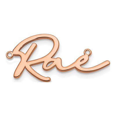 Rose Gold-Plated Sterling Silver Personalized Name Plate Pendant – view 2