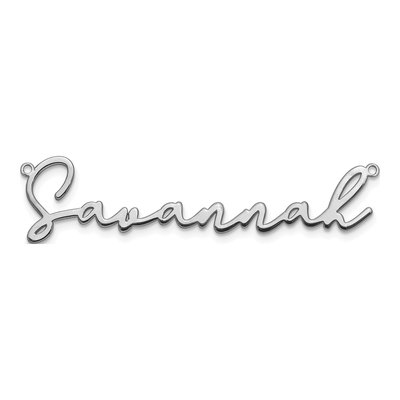 14K White Gold Personalized Name Plate Pendant – view 4