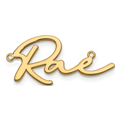 14K Yellow Gold Personalized Name Plate Pendant – view 2