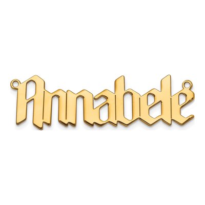 14K Yellow Gold Personalized Name Plate Pendant – view 3