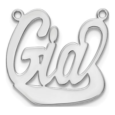 Gold-Plated Sterling Silver Personalized Name Plate Pendant – view 2