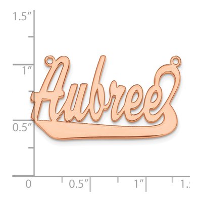 14K Rose Gold Personalized Name Plate Pendant – view 3