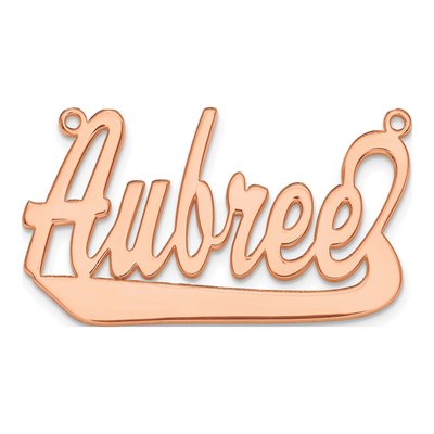 Rose Gold-Plated Sterling Silver Personalized Name Plate Pendant
