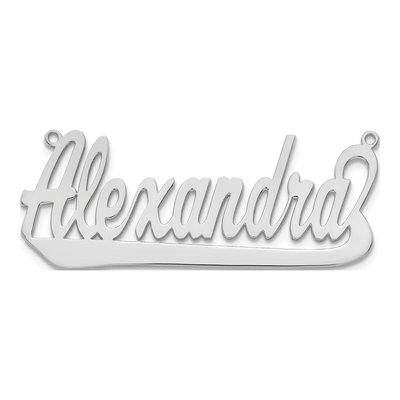 Sterling Silver Personalized Name Plate Pendant – view 3