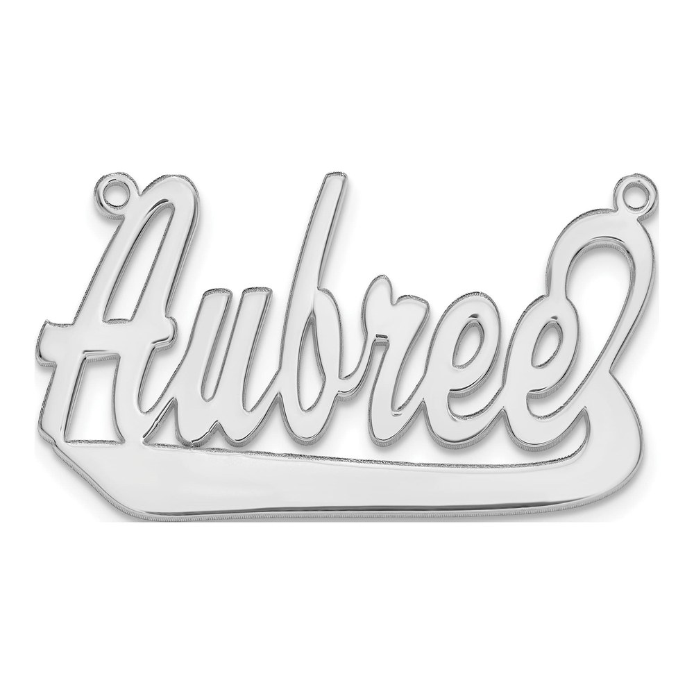 Sterling Silver/rhodium-Plated Underlined Name Plate