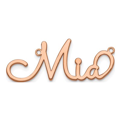 14K Rose Gold Personalized Name Plate Pendant – view 2