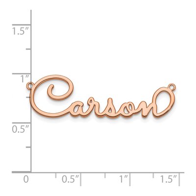 14K Rose Gold Personalized Name Plate Pendant – view 5