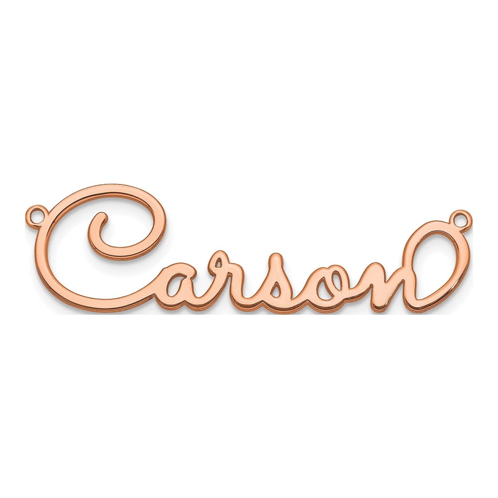 Sterling Silver/rose-Plated Polished Sacramento Font Name Plate