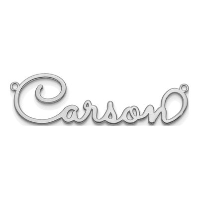 Sterling Silver Personalized Name Plate Pendant