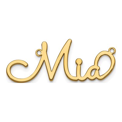 14K Yellow Gold Personalized Name Plate Pendant – view 2