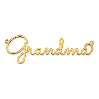 14K Yellow Gold Personalized Name Plate Pendant – view 3