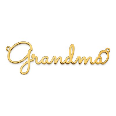 14K Yellow Gold Personalized Name Plate Pendant – view 4