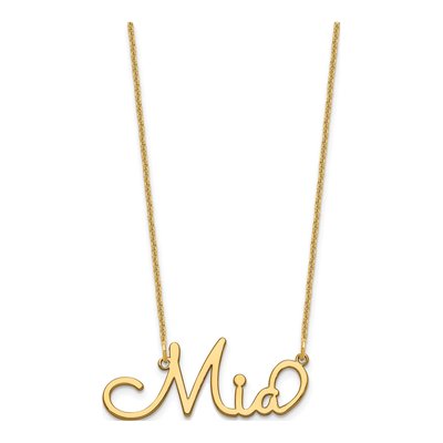 14K Yellow Gold Personalized Name Plate Pendant – view 8