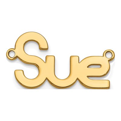 Gold-Plated Sterling Silver Personalized Name Plate Pendant – view 2