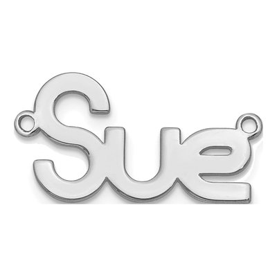 Sterling Silver Personalized Name Plate Pendant – view 2