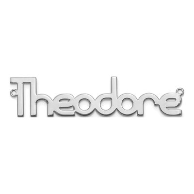 Sterling Silver Personalized Name Plate Pendant – view 3