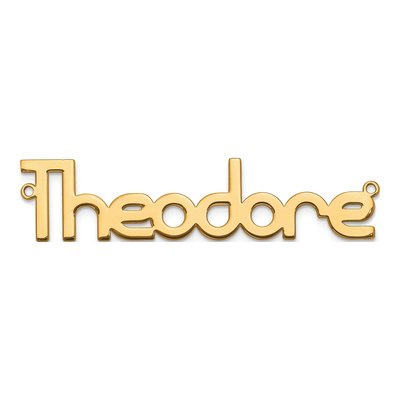 14K Yellow Gold Personalized Name Plate Pendant – view 4