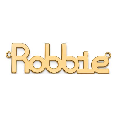 14K Yellow Gold Personalized Name Plate Pendant