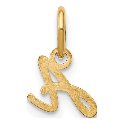 Gold-Plated Sterling Silver Letter A Charm – view 4