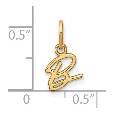 Gold-Plated Sterling Silver Letter B Charm – view 5