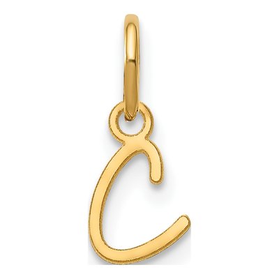 Gold-Plated Sterling Silver Letter C Charm