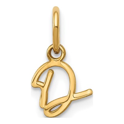 Gold-Plated Sterling Silver Letter D Charm