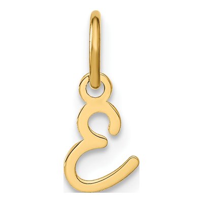Gold-Plated Sterling Silver Letter E Charm