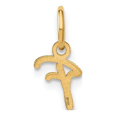 Gold-Plated Sterling Silver Letter F Charm – view 4
