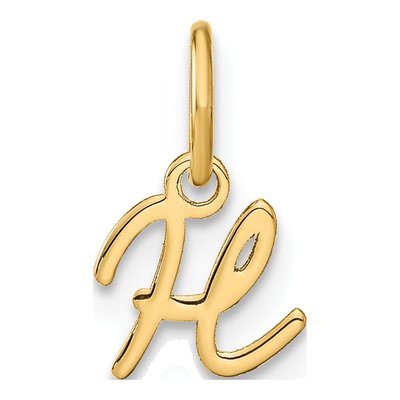 Gold-Plated Sterling Silver Letter H Charm