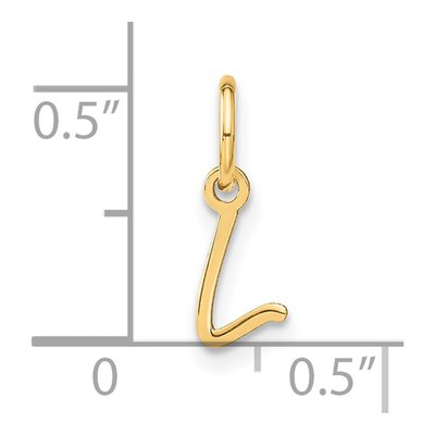 Gold-Plated Sterling Silver Letter L Charm – view 5
