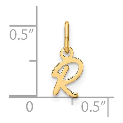 Gold-Plated Sterling Silver Letter R Charm – view 5